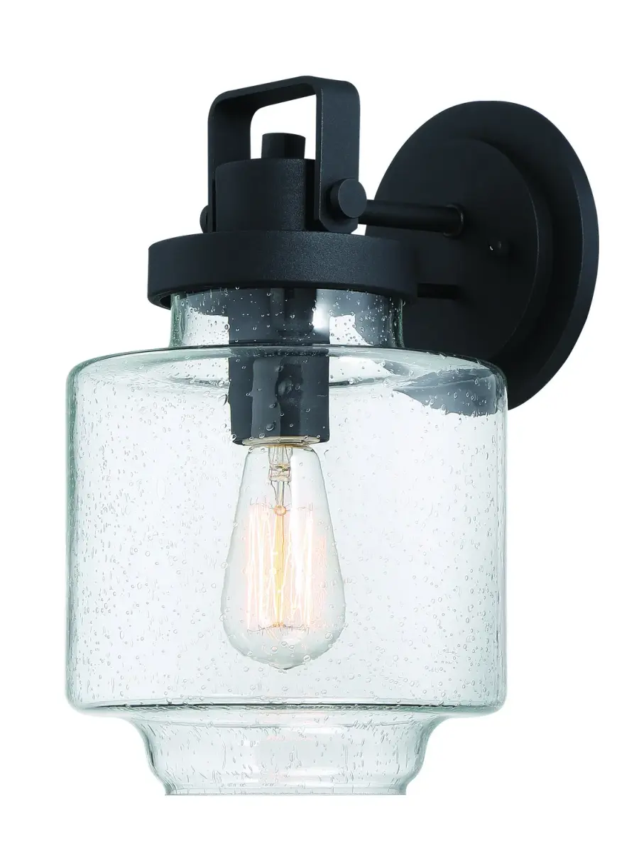 Rosecrans Wall Sconce in Sand Coal Black
