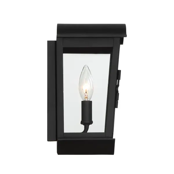 2 Light Outdoor Wall Mount in Sand Coal Finish and Clear Glass - alternate view