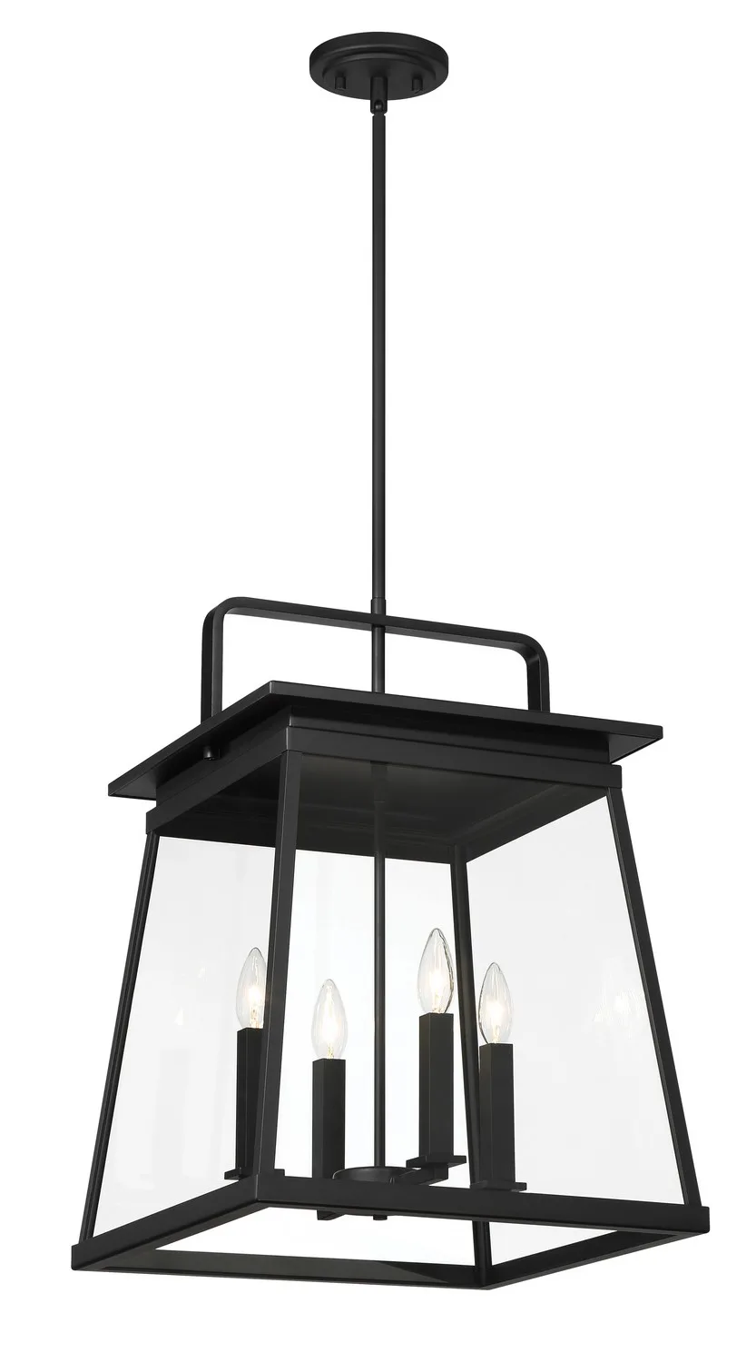Isla Vista Four Light Outdoor Hanging Lantern in Coal