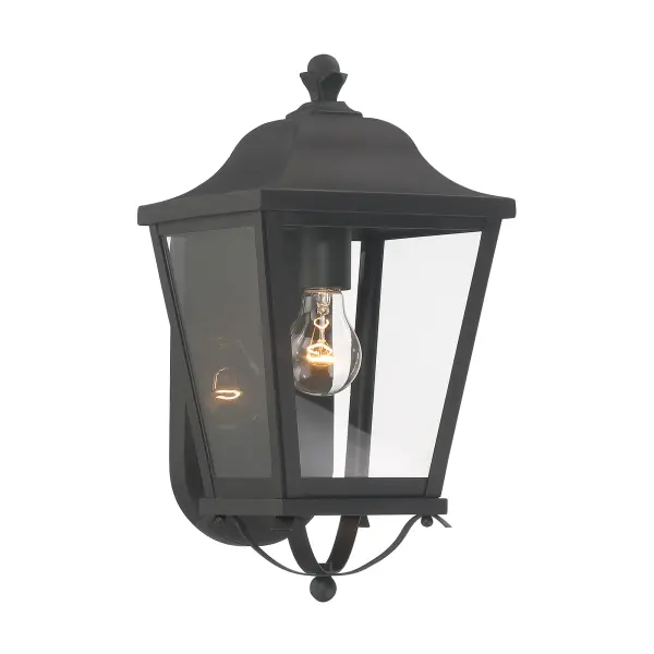 1 Light Outdoor Wall Mount in Sand Coal Finish with Clear Glass - alternate view