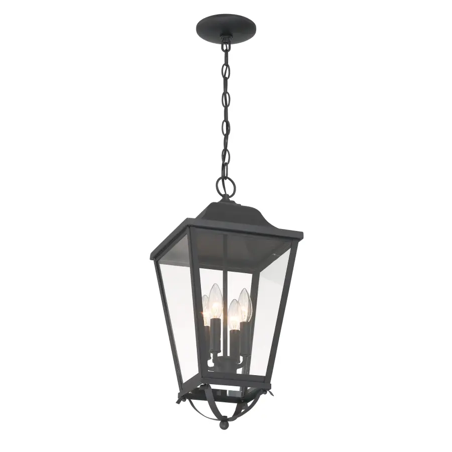 Savannah 4-Light Chain Hung Lantern in Sand Coal Black - Image 3