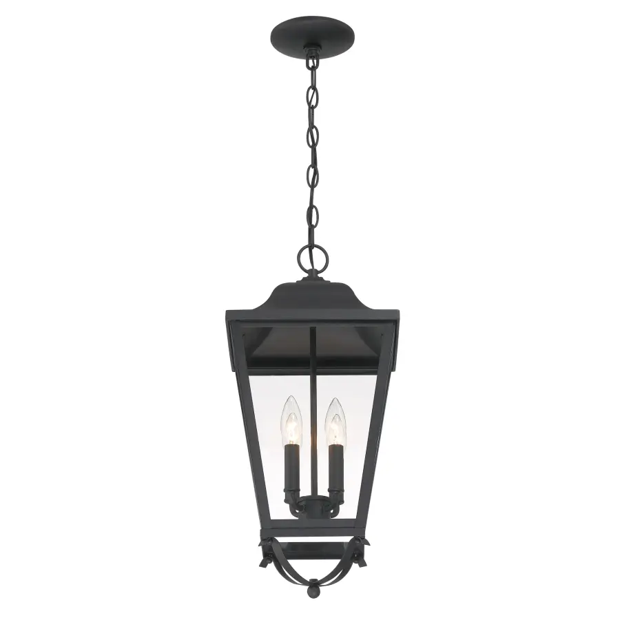 Savannah 4-Light Chain Hung Lantern in Sand Coal Black - Image 4