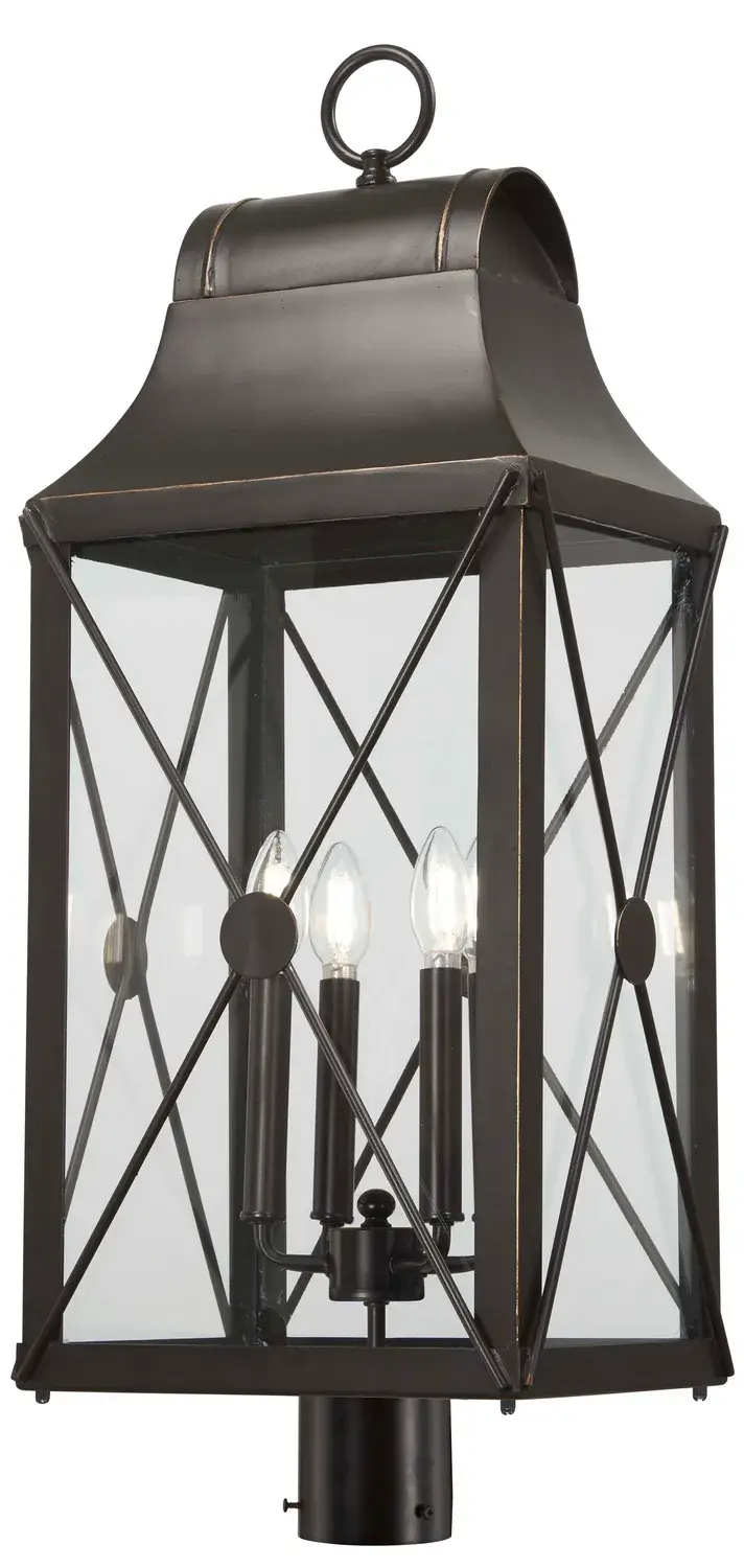 De Luz 4-Light Outdoor Post Mount Lantern - Image 1