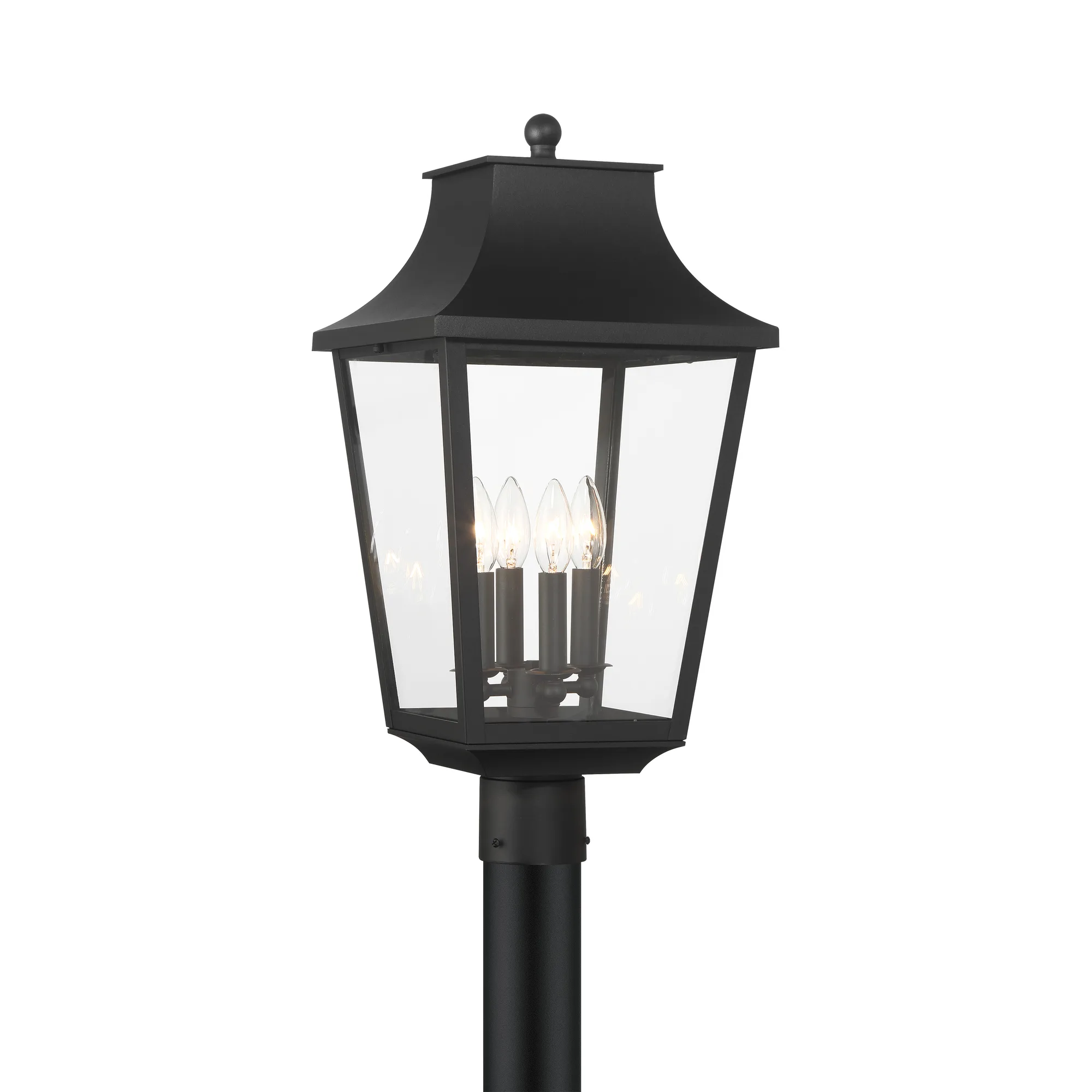 Altimeter 4-Light Outdoor Post Mount in Sand Coal Black
