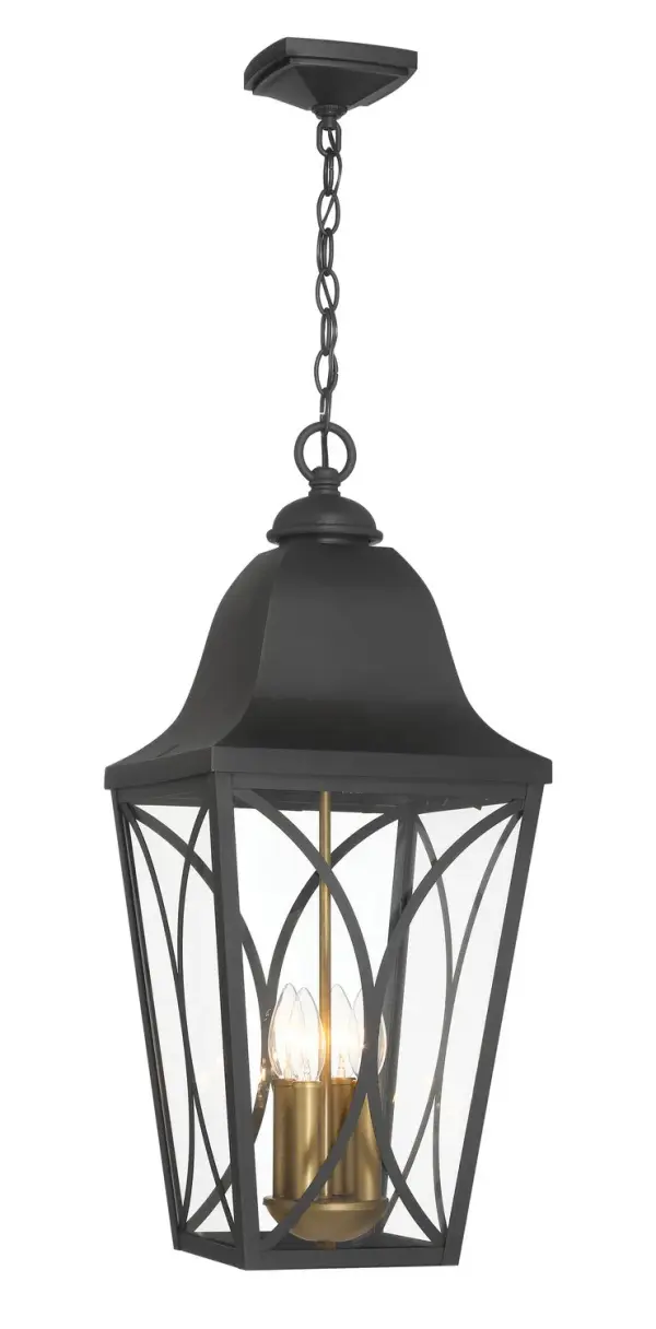 In Sand Coal Black & Olden Brass by Minka-Lavery from the Cardigan collection