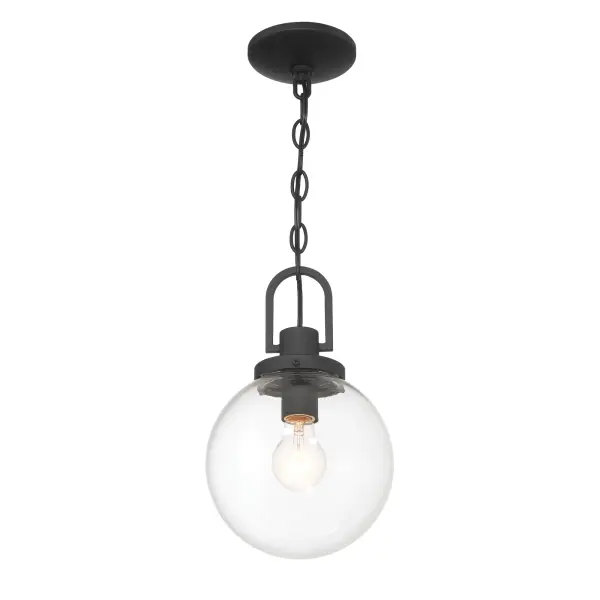 Wenston 1-Light Outdoor Pendant in Sand Coal Black - Image 5