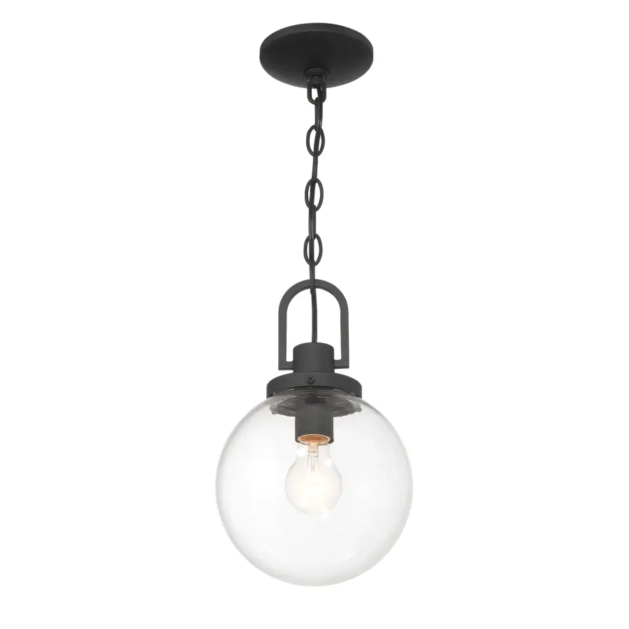 Wenston 1-Light Outdoor Pendant in Sand Coal Black - Image 5