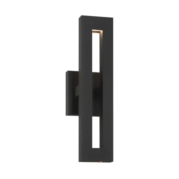 2 Light LED Outdoor in Sand Coal Finish with Sand Glass Lens - alternate view