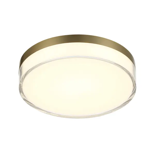 7" LED Flush Mount in Ashen Brass - Image 1