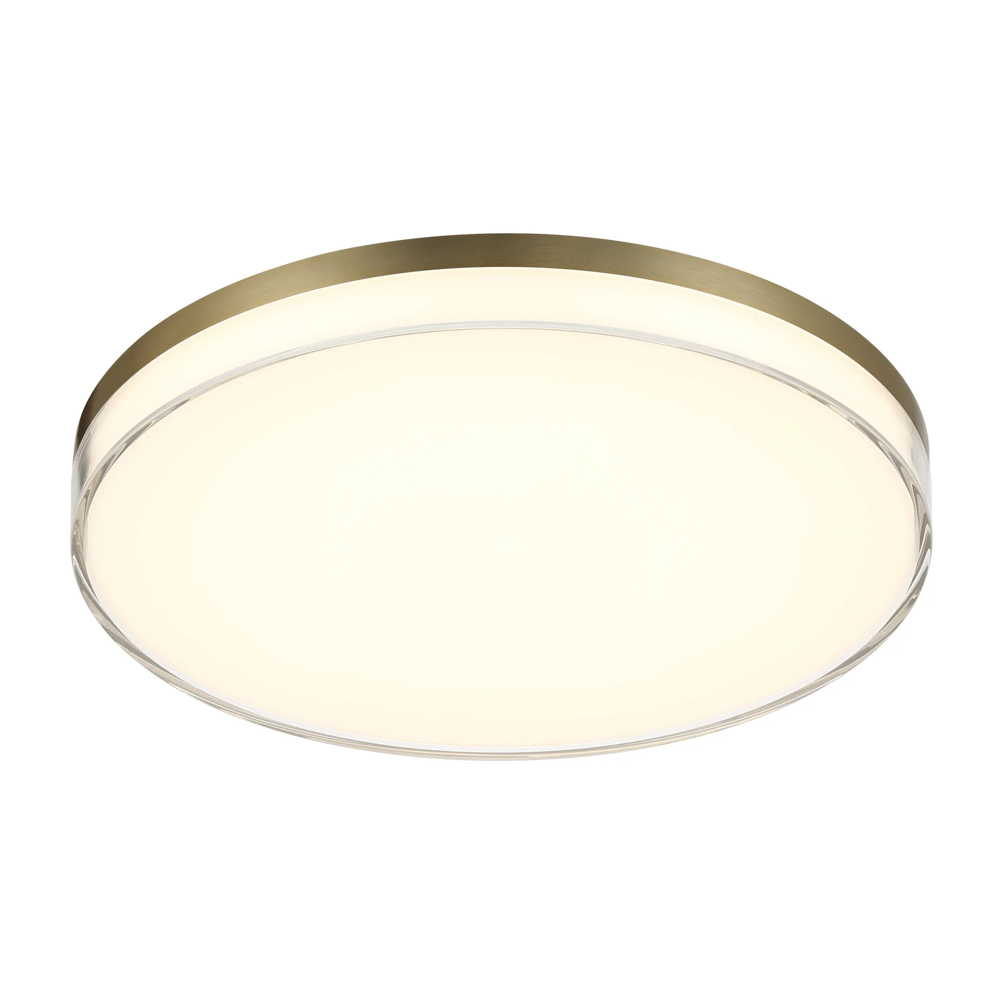 13" LED Flush Mount in Ashen Brass Finish