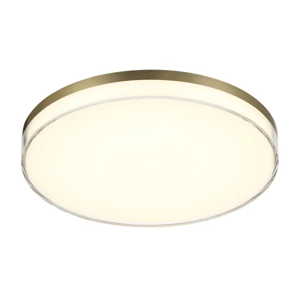 13" LED Flush Mount in Ashen Brass - Image 1