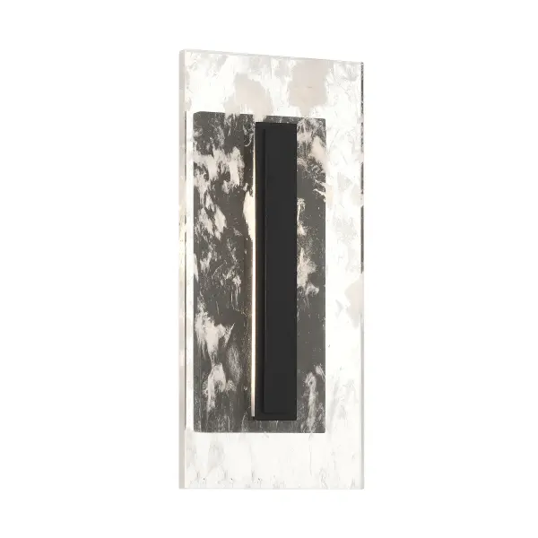 1 LED Light Outdoor Wall Mount in Sand Coal Black Finish with Rock Crystalite - alternate view