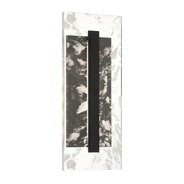 1 LED Light Outdoor Wall Mount in Sand Coal Black Finish with Rock Crystalite - alternate view
