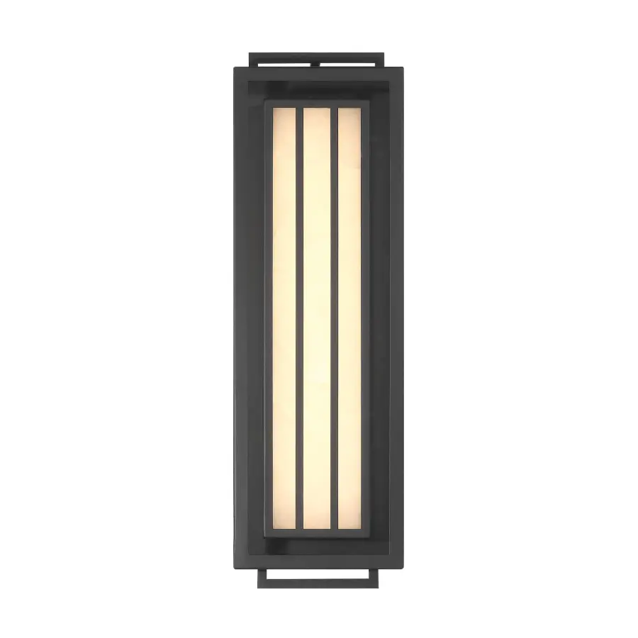 Modern Outdoor LED Wall Sconce with Warm Alabaster Glow - Image 2