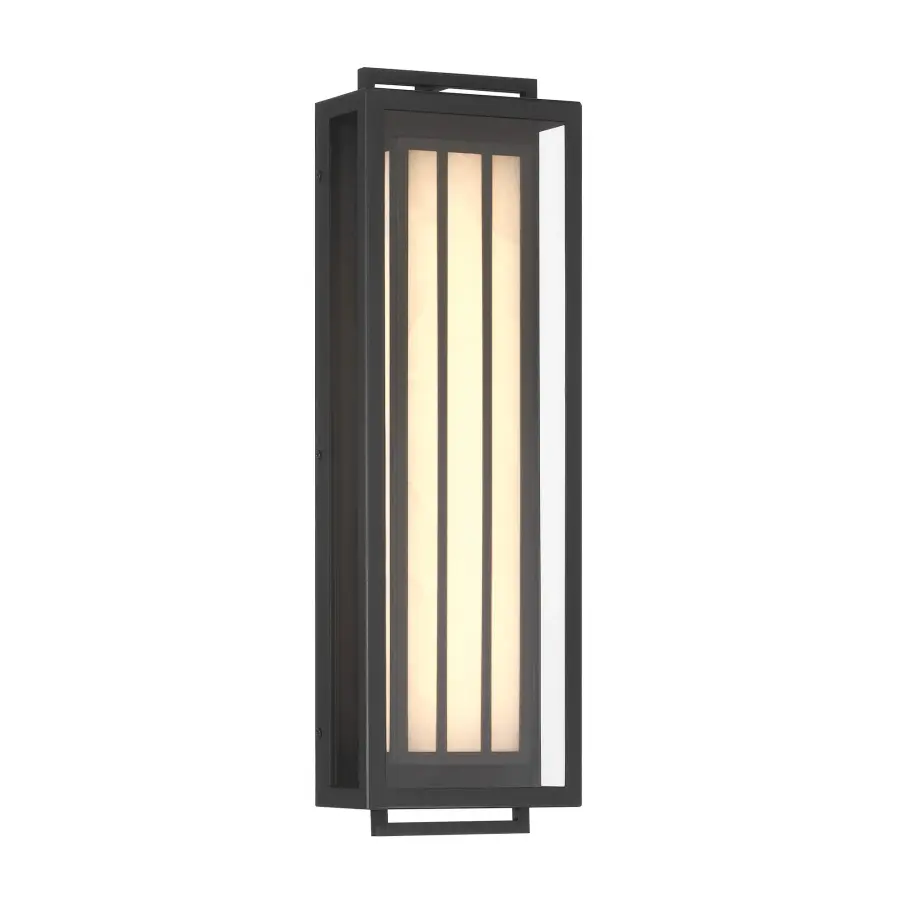 Modern Outdoor LED Wall Sconce with Warm Alabaster Glow - Image 3