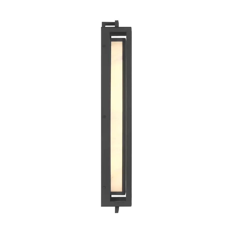 Modern Outdoor LED Wall Sconce with Warm Alabaster Glow - Image 4