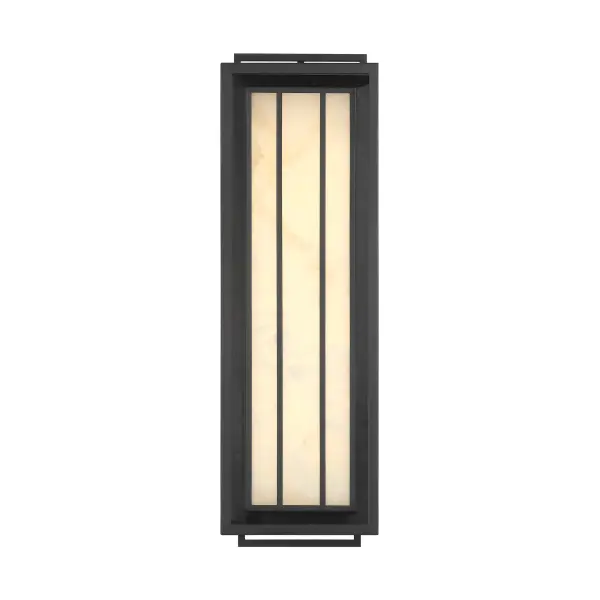 The Eastly combines contemporary design with high-performance LED technology, delivering 2757 lumens through a beautiful alabaster shade. Its substantial 28-inch height makes a bold architectural statement on exterior walls. - alternate view
