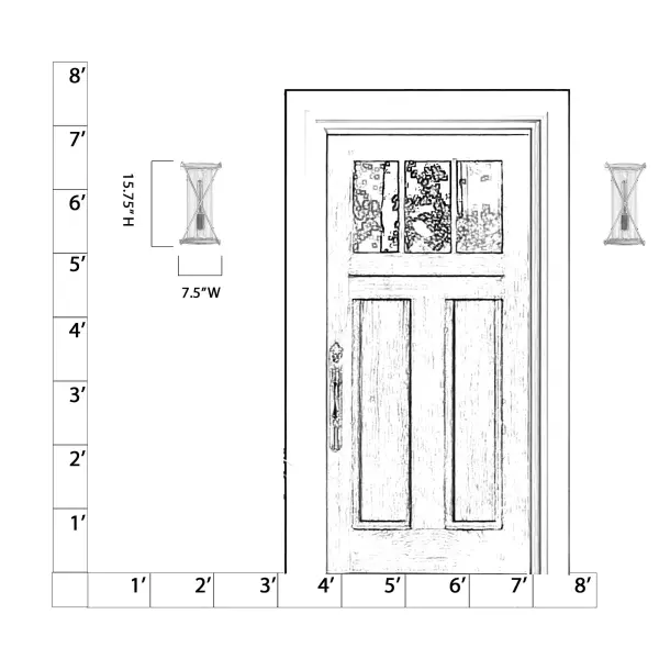 The Rockhill outdoor wall sconce combines modern design with durable aluminum construction and a clear glass shade. Its dark matte black finish and 15.75" height make it ideal for contemporary exterior spaces. - alternate view