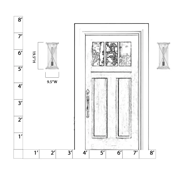 The Rockhill outdoor wall sconce combines modern design with durable aluminum construction. Its 19.5" height and dark matte black finish create striking curb appeal, while clear glass allows maximum light output for safety and ambiance. - alternate view