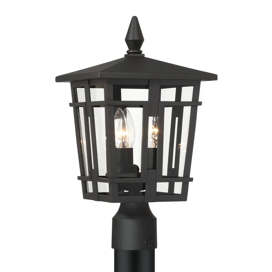 Fieldstone 9" Outdoor Post Mount Lantern - Image 1