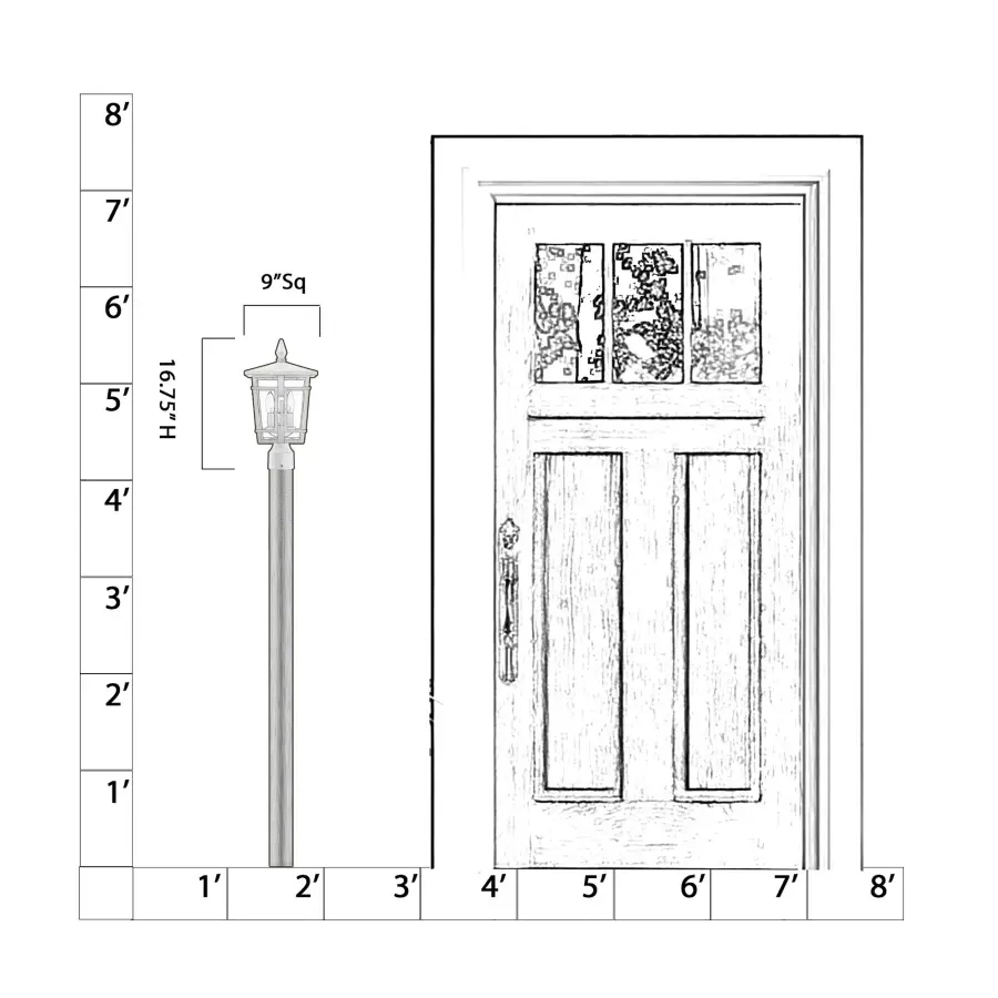Fieldstone 9" Outdoor Post Mount Lantern - Image 2