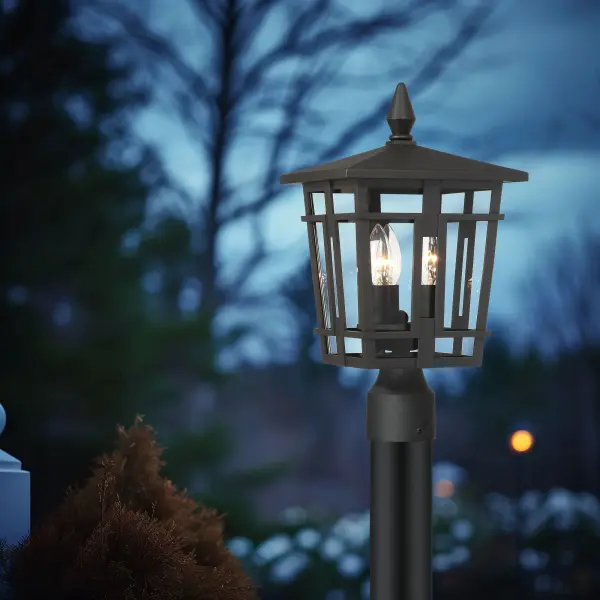 Fieldstone 9" Outdoor Post Mount Lantern - Image 4