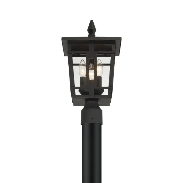 Fieldstone 9" Outdoor Post Mount Lantern - Image 5