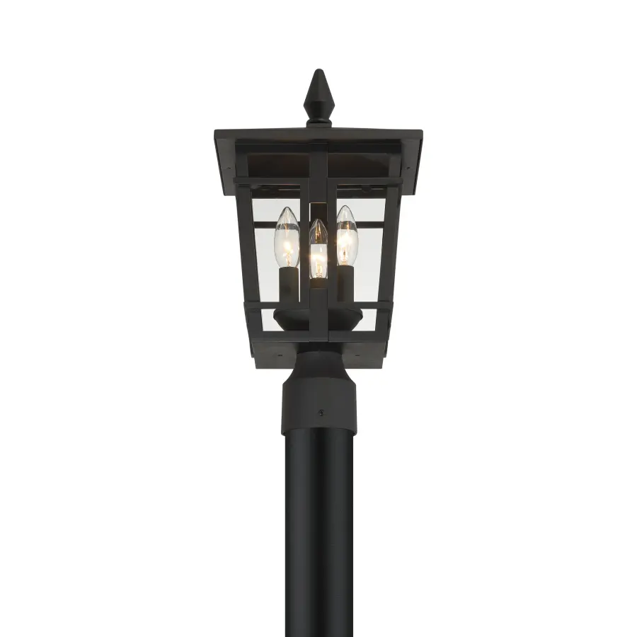 Fieldstone 9" Outdoor Post Mount Lantern - Image 5