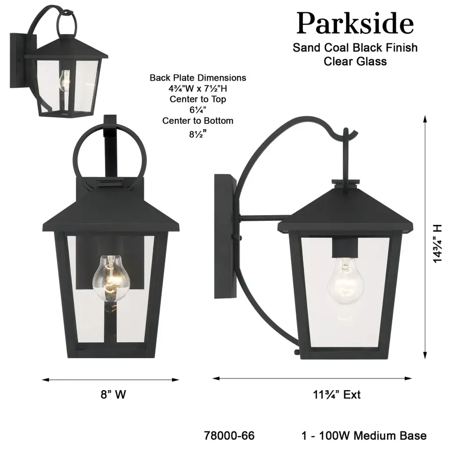 Parkside 14.75" Outdoor Wall Sconce - Image 3