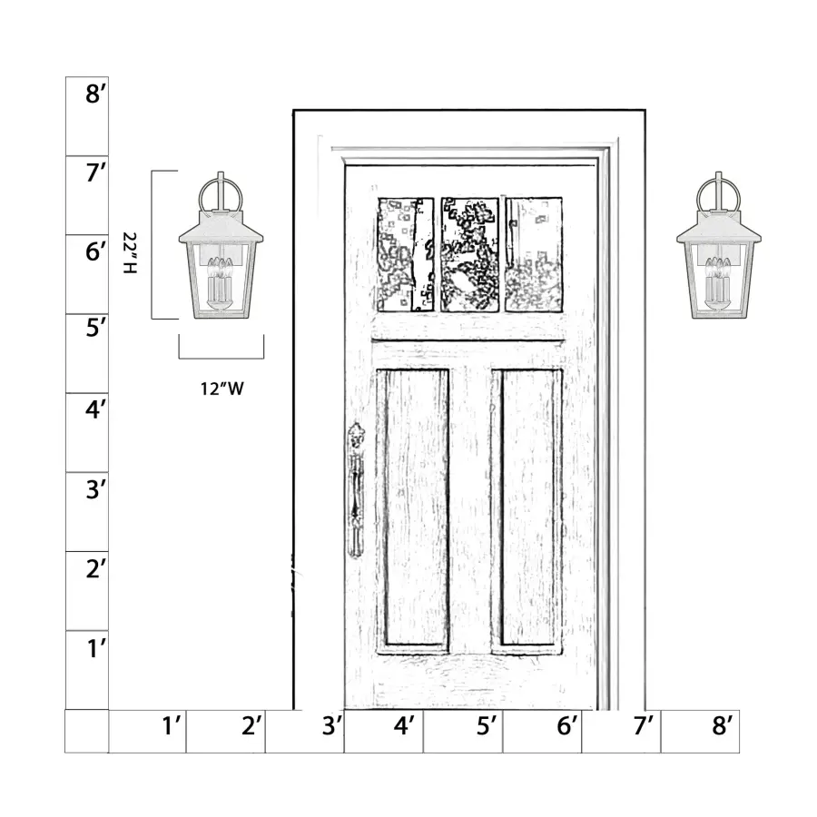 Parkside 22" High 4-Light Outdoor Wall Sconce - Image 2