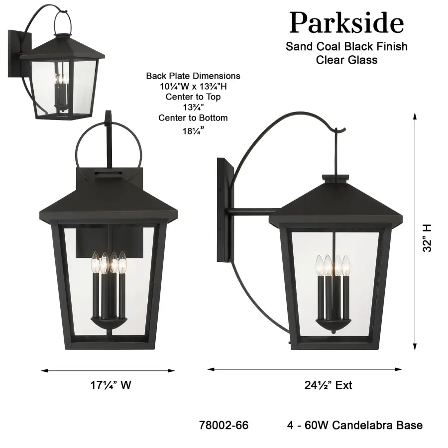 Parkside 32" High 4-Light Outdoor Wall Sconce - Image 2