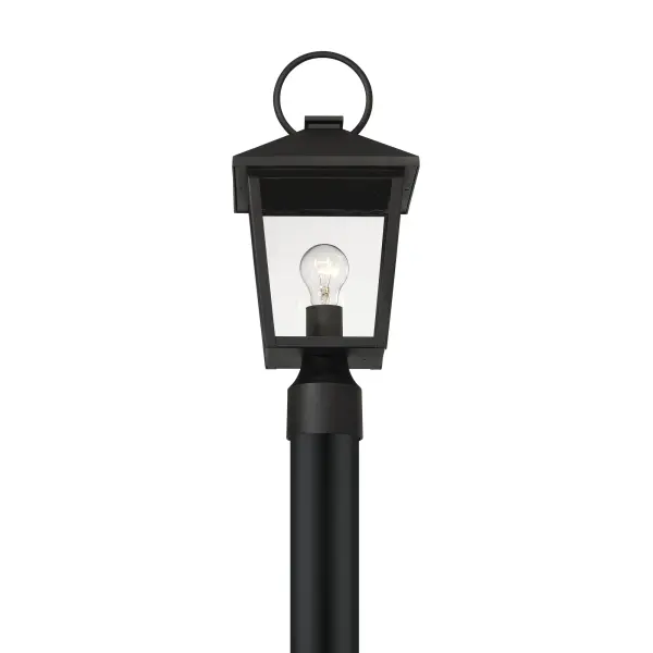 Parkside 8" Outdoor Post Lantern in Sand Coal Black - Image 3
