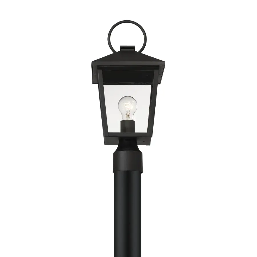 Parkside 8" Outdoor Post Lantern in Sand Coal Black - Image 3