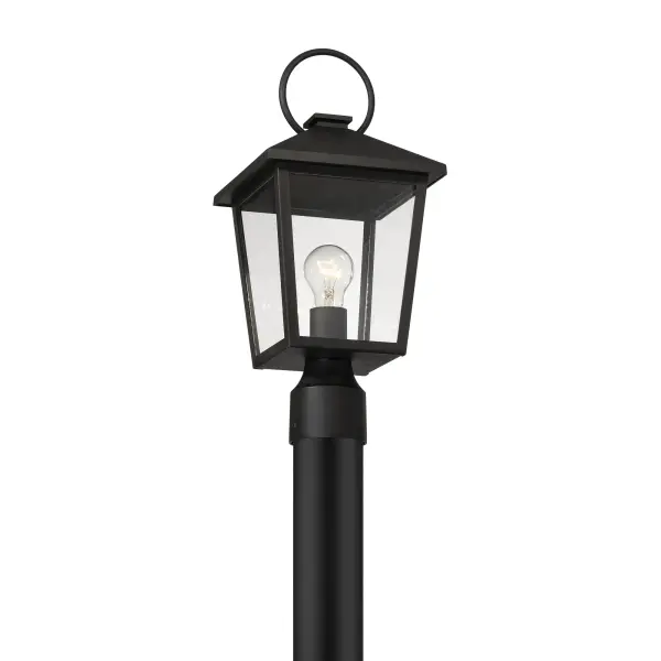 Parkside 8" Outdoor Post Lantern in Sand Coal Black - Image 4