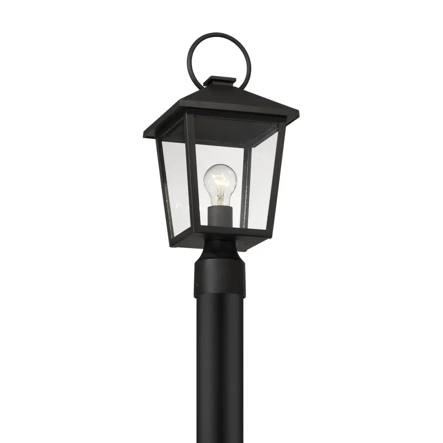 Parkside 8" Outdoor Post Lantern in Sand Coal Black - Image 4