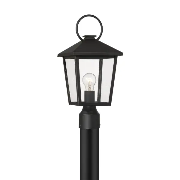 Parkside 8" Outdoor Post Lantern in Sand Coal Black - Image 5