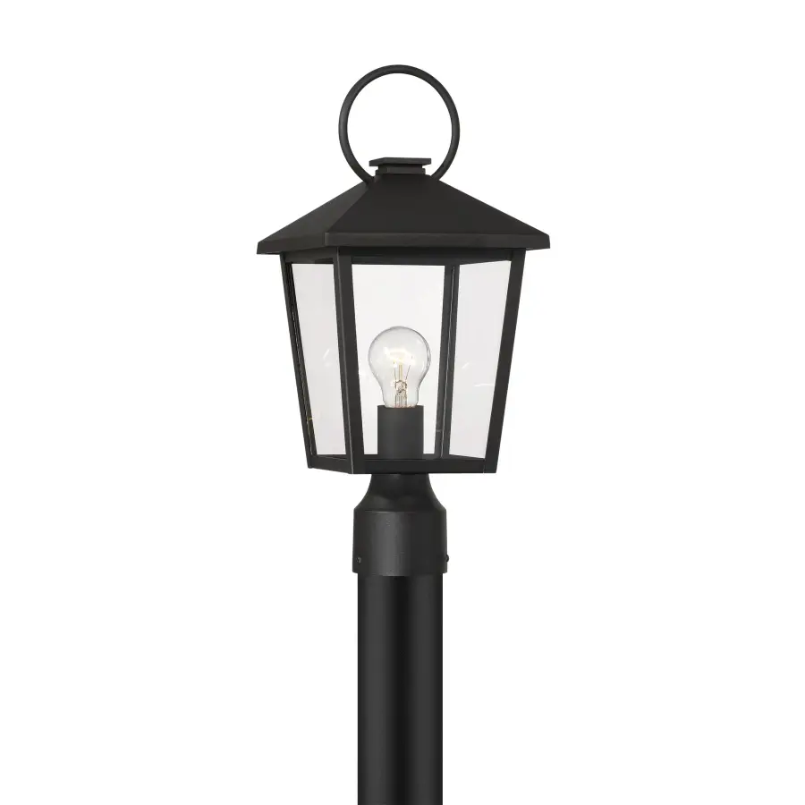 Parkside 8" Outdoor Post Lantern in Sand Coal Black - Image 5