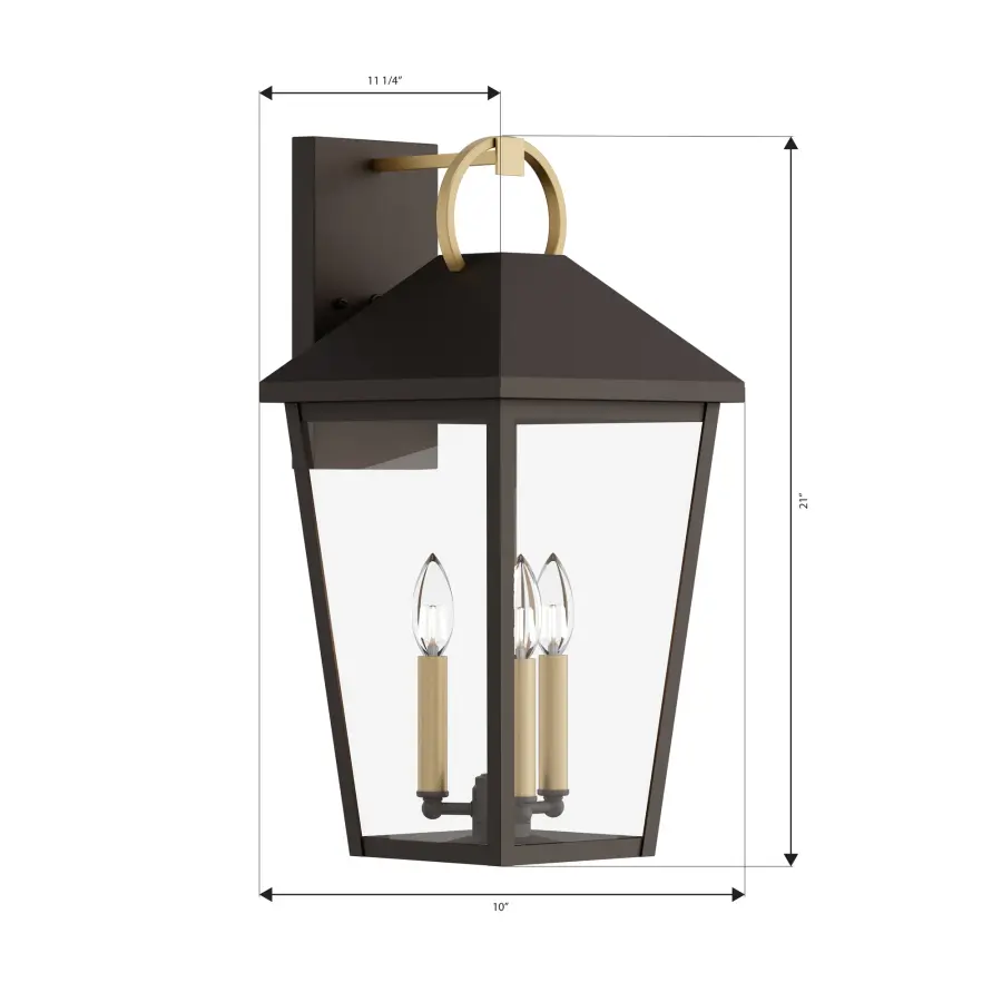 Bayra 21" High 3-Light Outdoor Lantern - Image 2