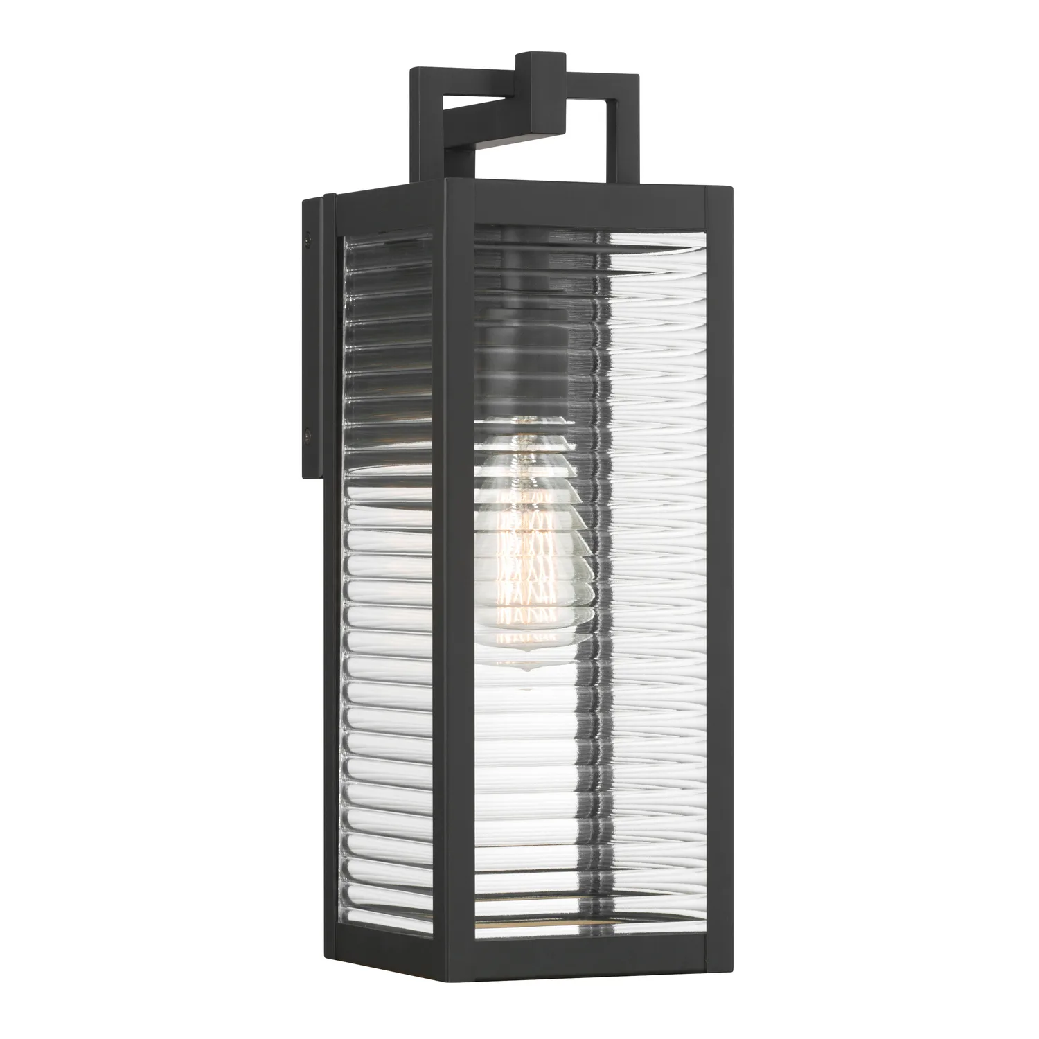 Edgewood One Light Outdoor Wall Sconce in Dark Matte Black