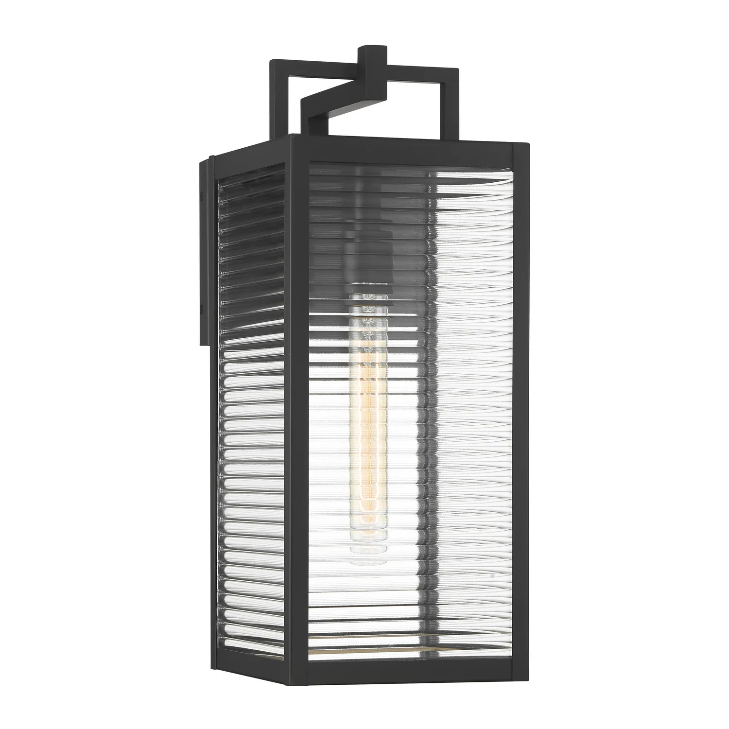 Edgewood One Light Outdoor Wall Sconce in Dark Matte Black