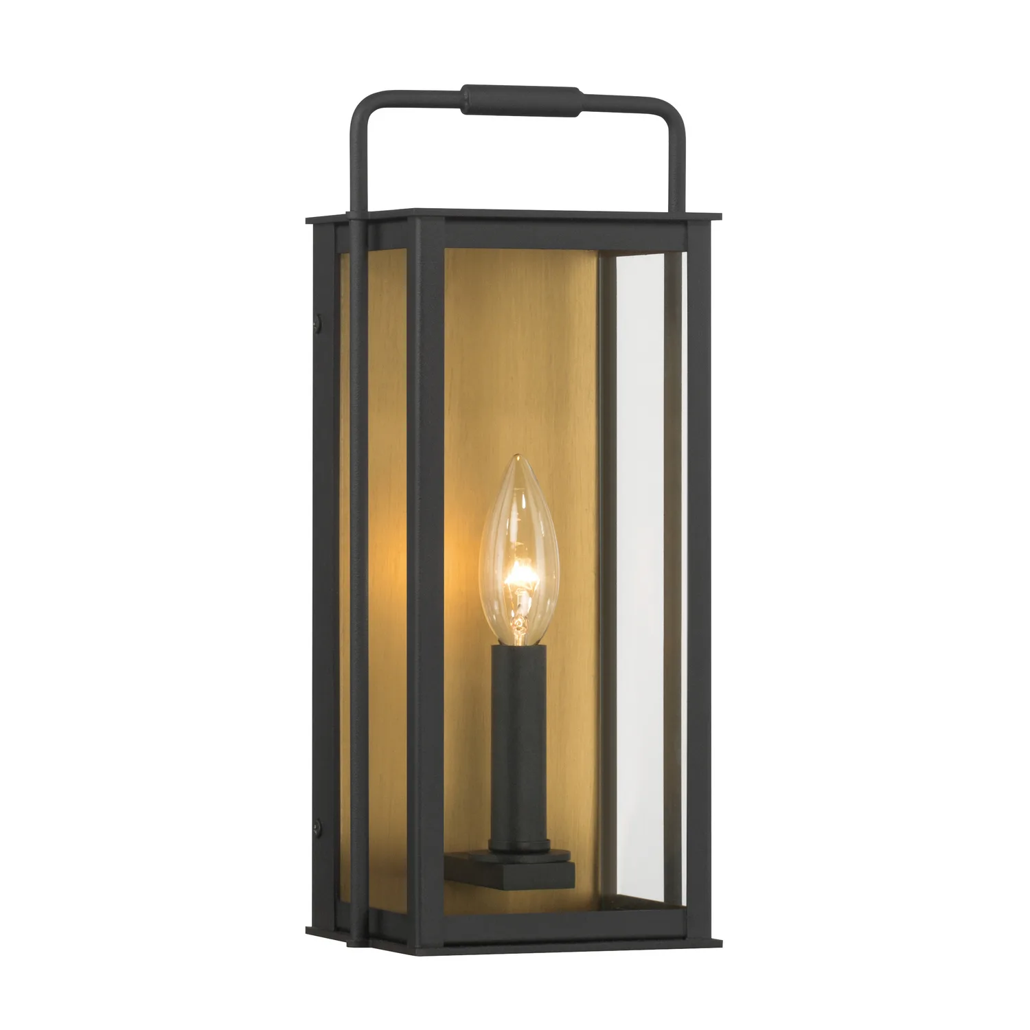 Aberdeen One Light Outdoor Wall Sconce in Sand Coal Black