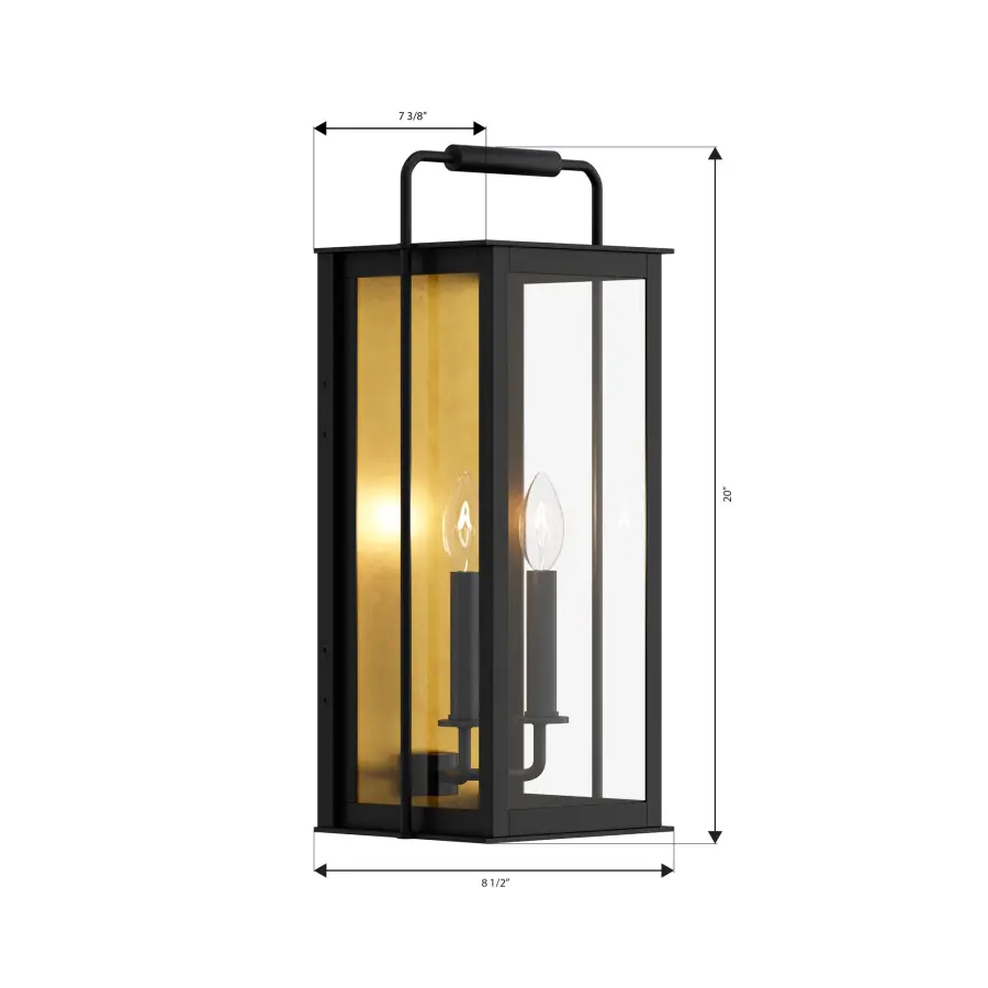 Aberdeen 20" High 2-Light Outdoor Wall Sconce - Image 3