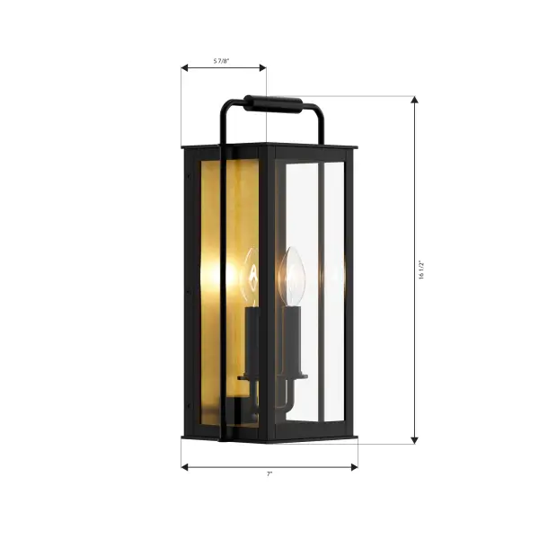 Aberdeen 16.5" High 2-Light Outdoor Wall Sconce - Image 3