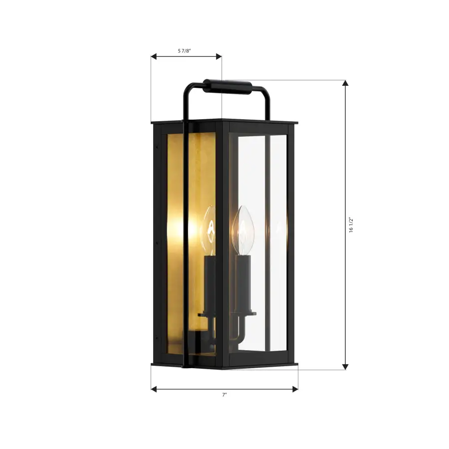 Aberdeen 16.5" High 2-Light Outdoor Wall Sconce - Image 3