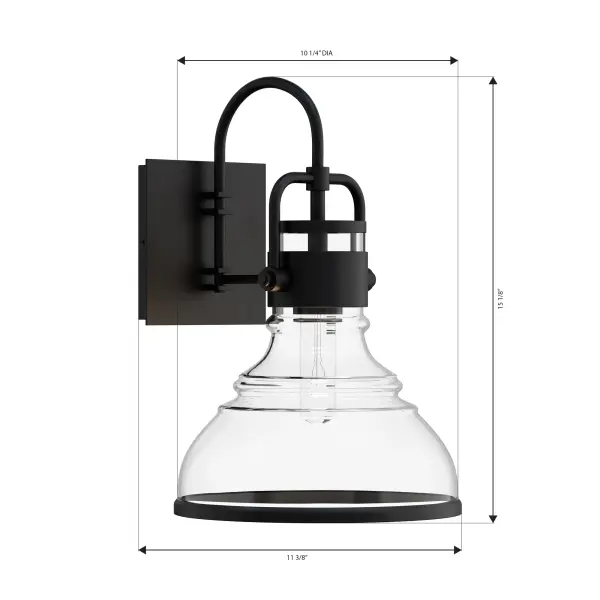Calen 15.5" Outdoor Wall Sconce - Image 3