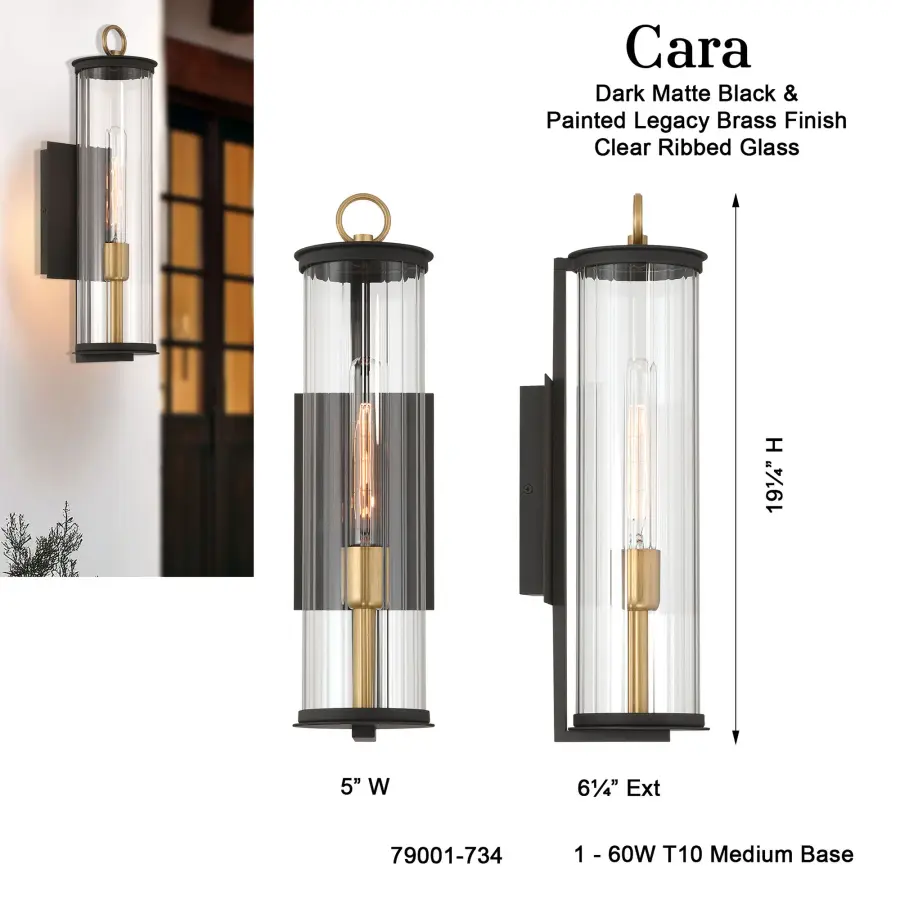 Cara 19.25" Outdoor Wall Sconce - Image 3