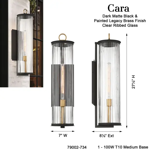 Cara 27.5" Outdoor Wall Sconce - Image 3