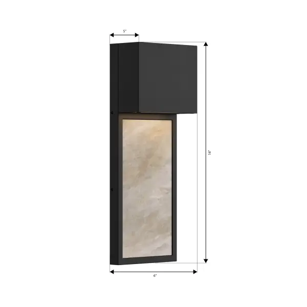 LED Outdoor Wall Sconce - Sand Coal Black and Grey Slate - alternate view