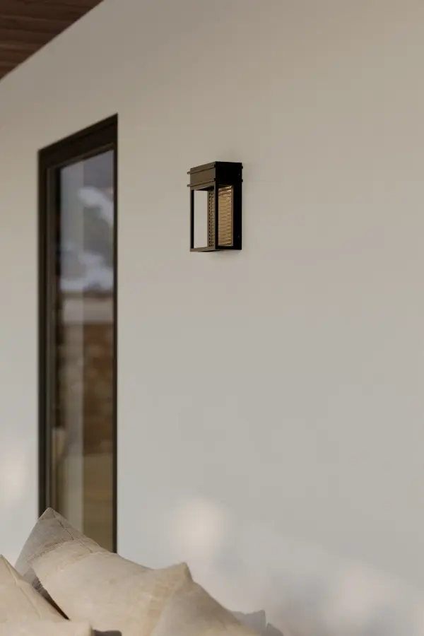 LED Outdoor Wall Sconce - Sand Coal Black and Legacy Brass - alternate view