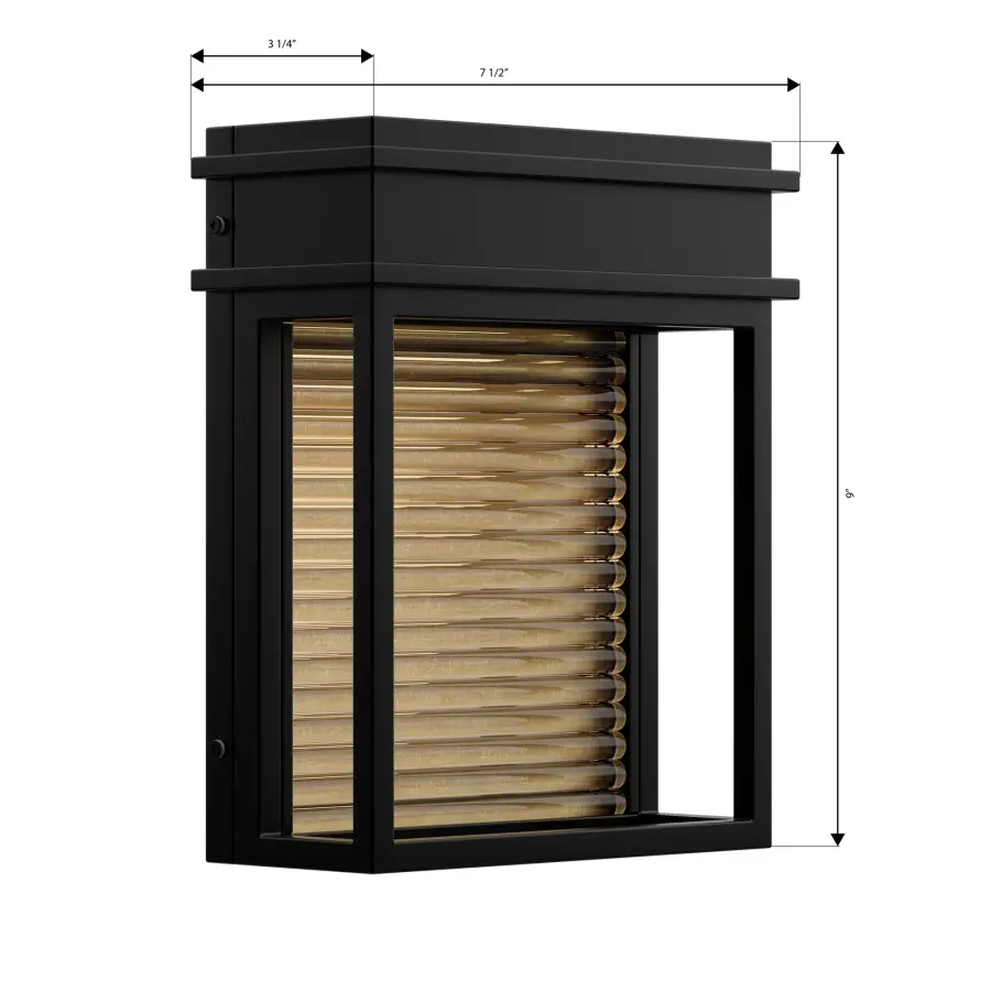 Clyne 9" LED Outdoor Wall Sconce - Image 3